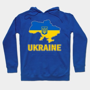 Ukraine Flag Map Hoodie